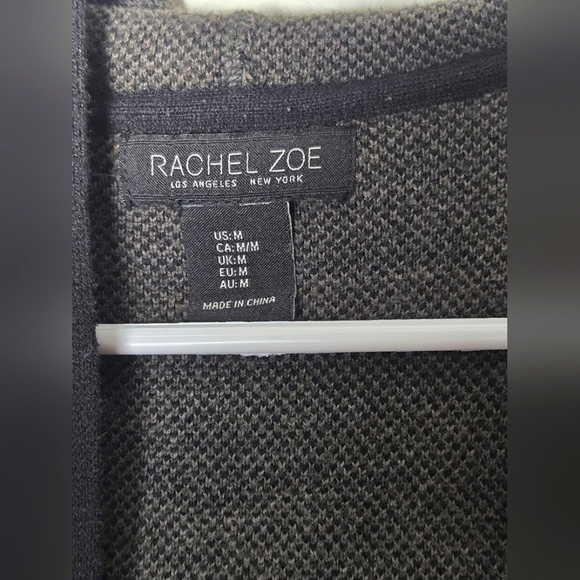 Women's Rachel Zoe Hooded Camo Cardigan, Size Medium - Picture 4 of 5